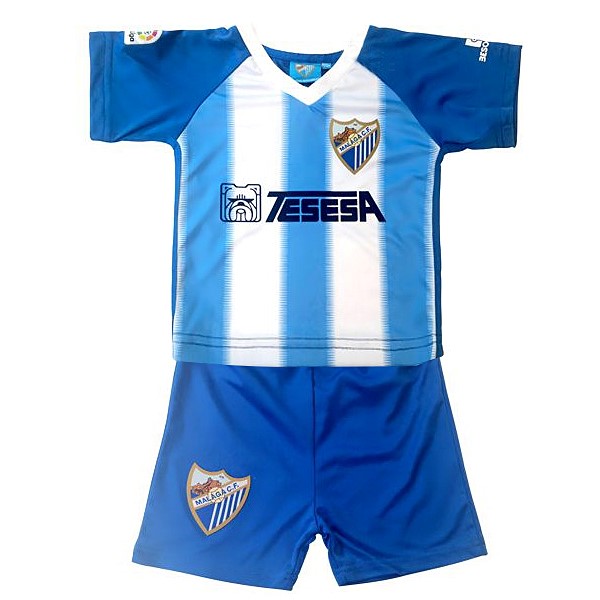 Camiseta Málaga Primera equipo Niños 2018-19 Azul Blanco